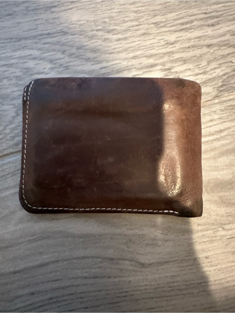 Bellroy Men's Brown Leather Bifold Wallet with Contrast Stitching